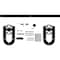 Ekena Millwork Premium Wagon Wheel Horseshoe Barn Door Hardware Set w/ 7' Track for 2 1/4" Doors, Black GB600157H2WBL - alternate 3